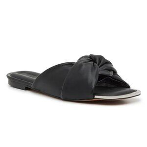 NWOB DKNY Women's Doretta Black Square Toe Slide Sandals Size 7 (MSRP $120)
